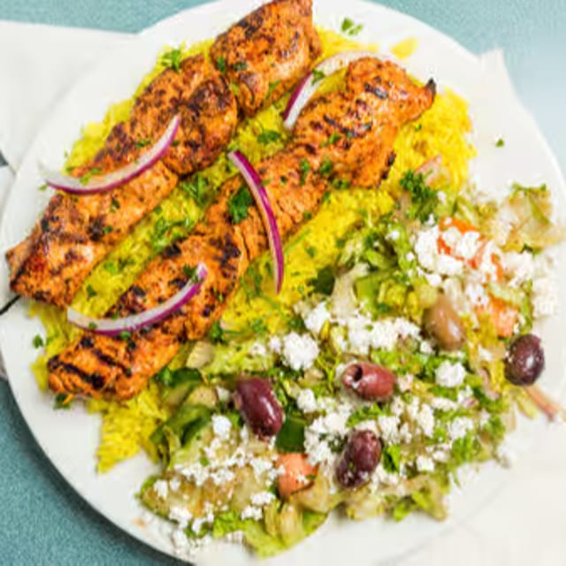 Chicken Kabob Plate.